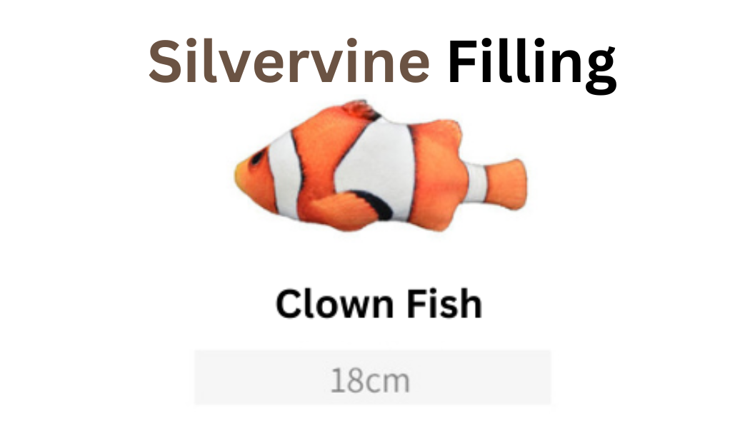 100% Silvervine/Catnip Filled Fish Cuddle Toy