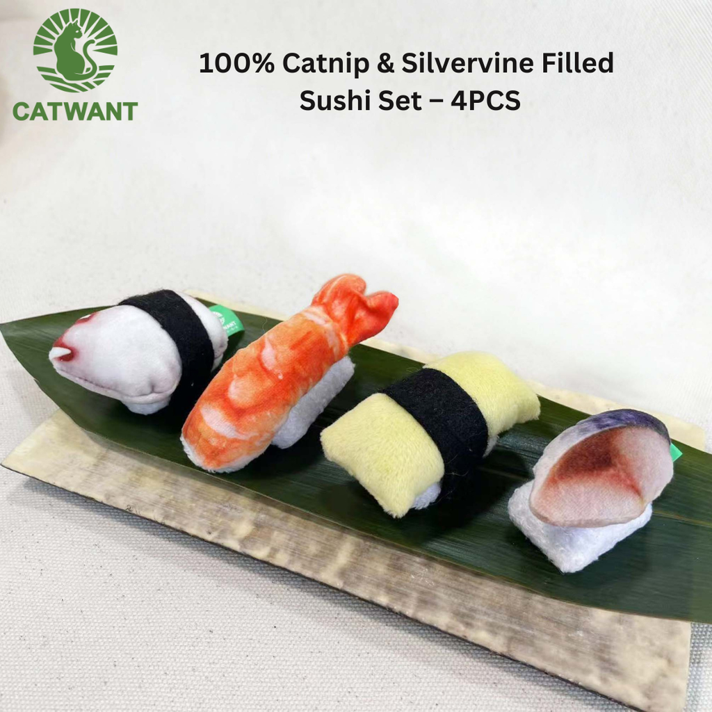 Catnip and Silvervine Sushi Set – 4PCS