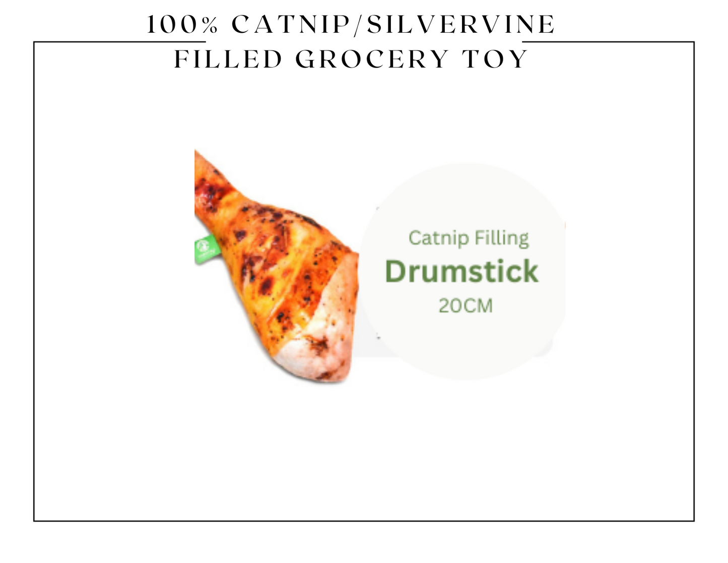 100% Silvervine/Catnip Filled Grocery Cuddle Toy