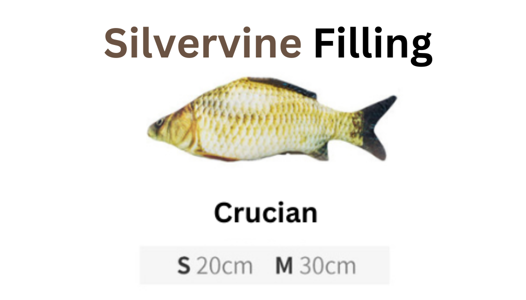 100% Silvervine/Catnip Filled Fish Cuddle Toy